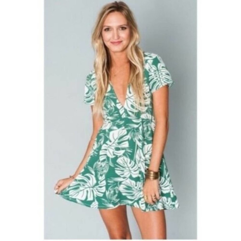 Show Me Your Mumu Ibiza Dress Palm Leaf Print Size Small